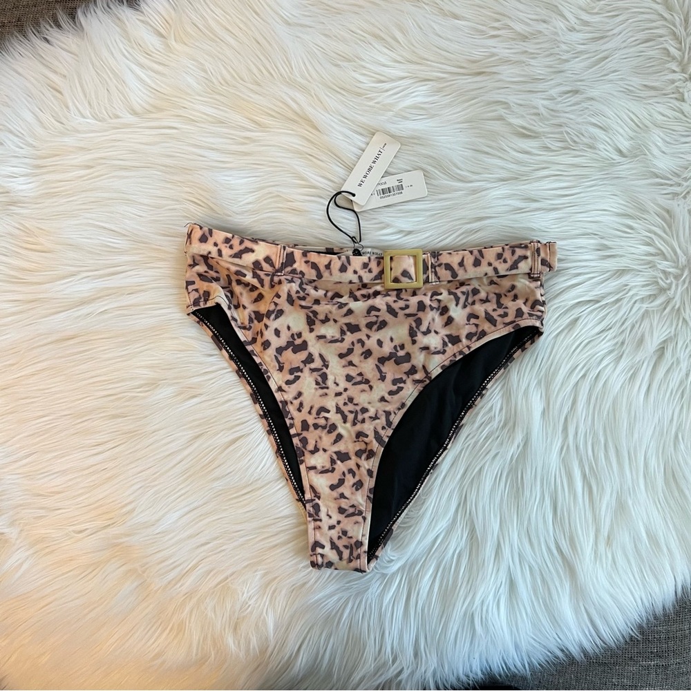 WeWoreWhat Swim Emily Belted Tortoise Bikini Bottom